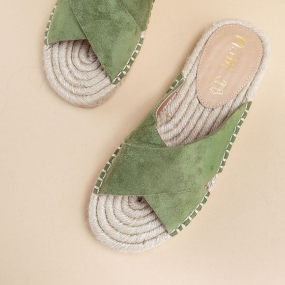 Olive Espadrille Sandal - Picture 1 of 2